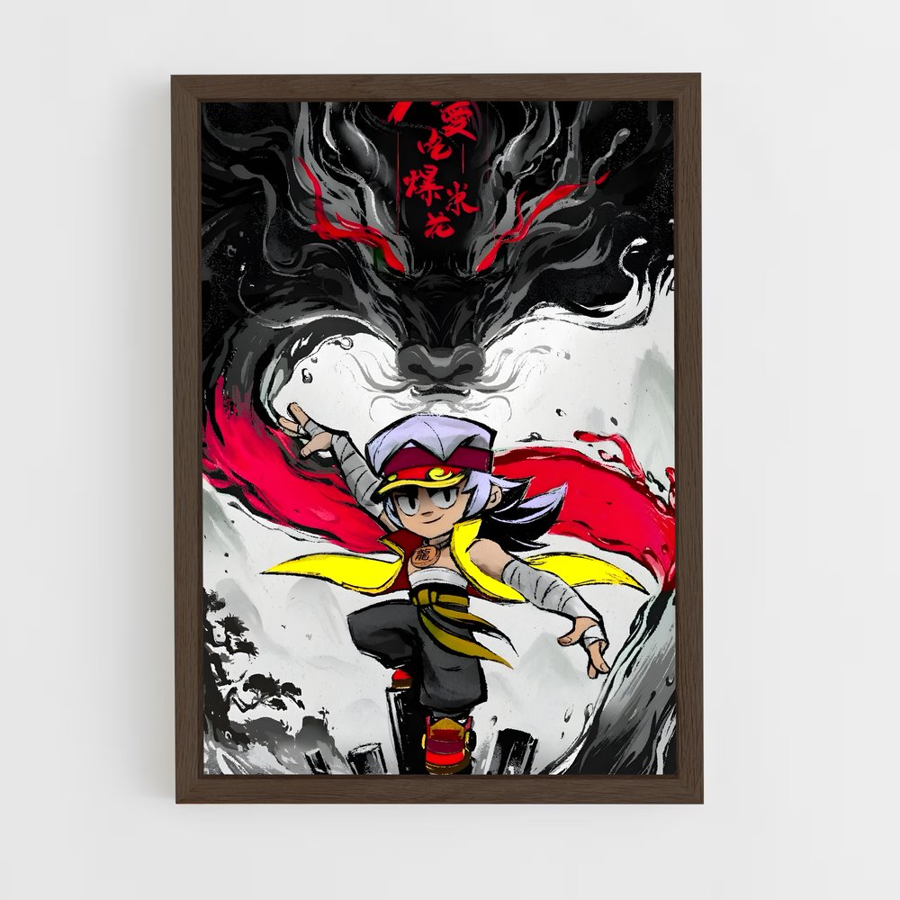 Poster Super héroïne en Rouge et Jaune – affiche Brawl Star (vue 5)